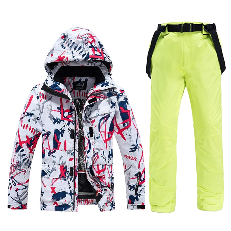 -30, Комплекти зимни костюми за жени и мъже, Облекло за сноуборд, Ски костюми, Водоустойчиви 10k, Зимни якета и панталони за ледено носене