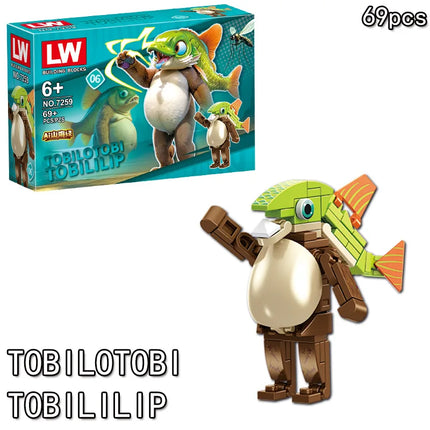 Italian Brainrot Animals Tung Tung Tung Sahur Building Blocks Tralalelo Tralala Shark BricksToy Gift for Children Kids Blind Box Строителни блокове