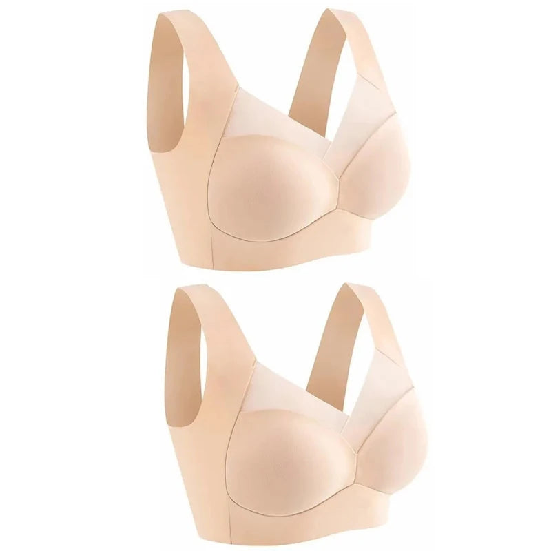 2 бр. Дамски сутиени, големи размери, безшевен сутиен, без гръб, дамски мрежести сутиени, дамски спортни сутиени против увисване, размер L-6XL