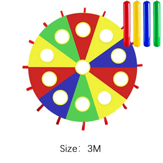 Детска игра Whack A Mole Rainbow Umbrella Детска градина Забавление на открито и спорт Paracaidas играчка Играчки за деца на открито
