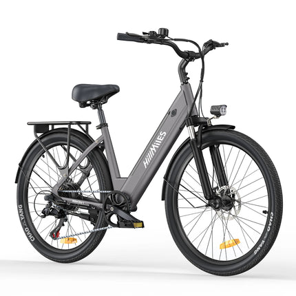 MileCity 1 26" електрически велосипед за пътуване до работа, пробег 120 км, 250 W, батерия 36 V 13 Ah, скорост 25 км/ч, 7 предавки, дискови спирачки