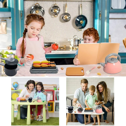 Комплект детски кухненски играчки 92/69/59 бр. Комплект кухненски аксесоари с тенджери за игра, играчка за готвене на храна, подарък за малко момиченце и момче