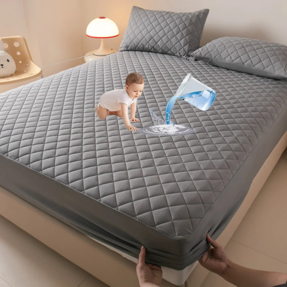 Водоустойчив калъф за матрак, противоакари, мек, удобен, дишащ, с регулируем чаршаф, без калъфка за възглавница