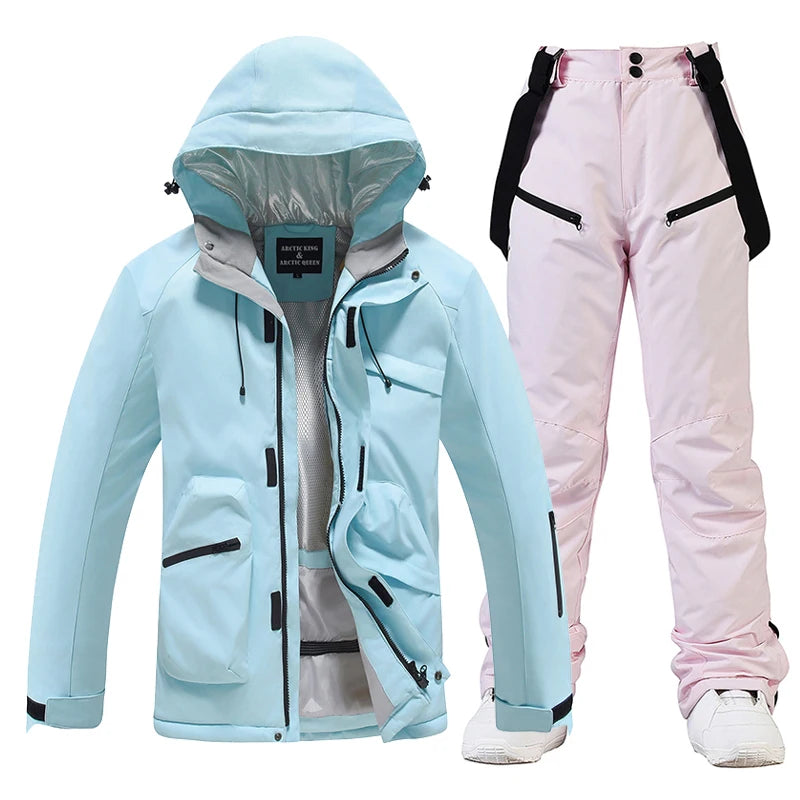 Ново, Комплекти ски костюми за мъже и жени, Водоустойчиви, Снежен костюм, Комплект ски яке и панталон, Облекло за дейности на открито, Сноуборд, Гащеризон