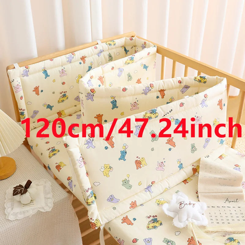 2025 Ограда за бебешко креватче Мека памучна чанта Анти-сблъсък лента Детска еднокомпонентна ограда за легло Сплескана защитна кърпа за легло Бебешка ограда