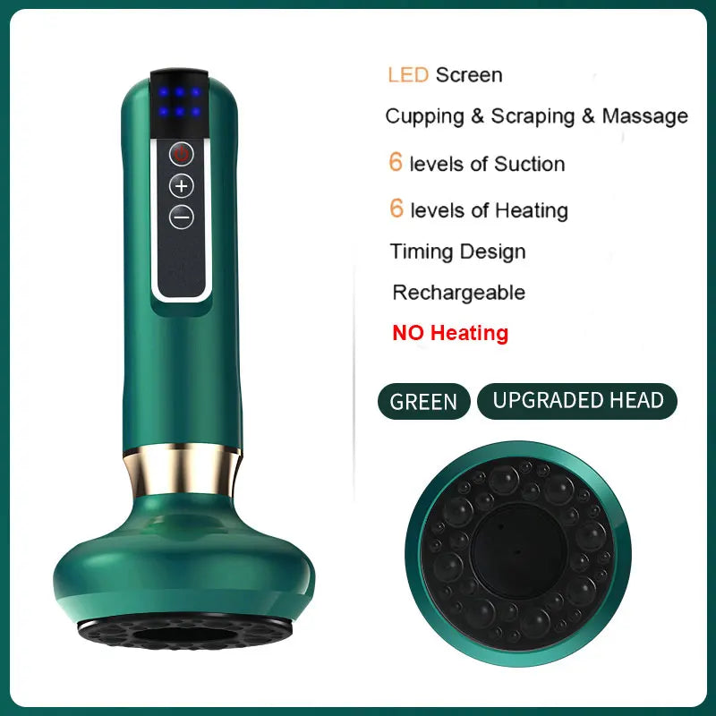 JianYouCare Електрически вакуумен комплект за терапия с вендузи, нагряващи вендузи, кръвоизстъргване, гуаша, масажна чаша, красота и здраве