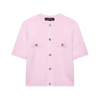 pink top / L