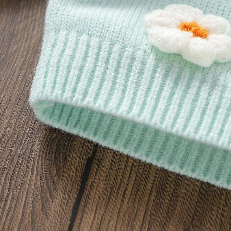 Сладко бебешко яке с дълъг ръкав и V-образно деколте, едноредно, за пролетно-есенно бебешко яке от плетен акрил, за новородено 6-36 месеца