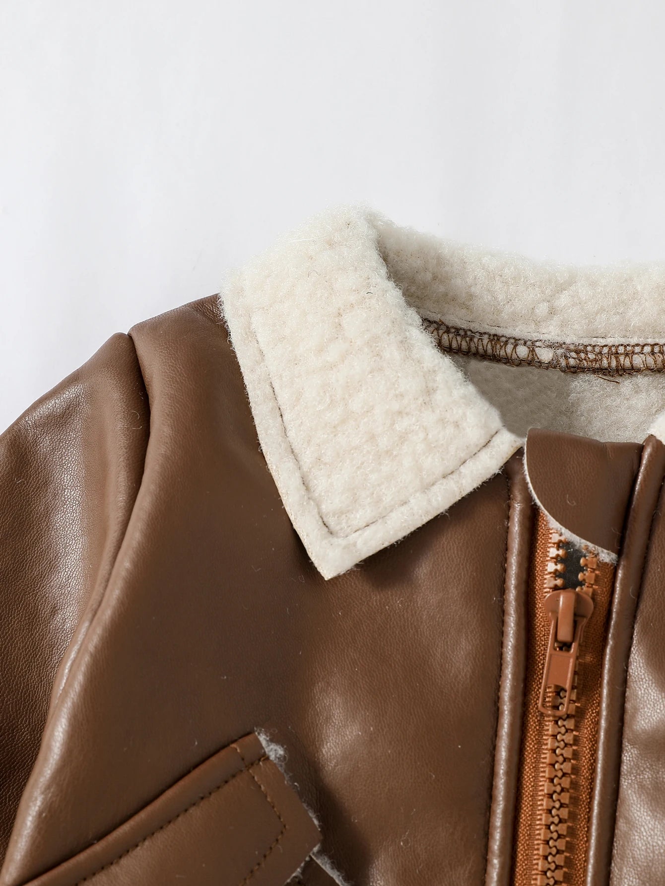 2024 Ново бебешко момче, зимно плюшено яке с дълъг ръкав и яка, готино, модно, топло с цип, за 3M-3Y, улични дрехи