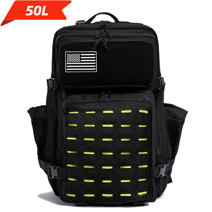 25L/50L Тактическа раница, ловна MOLLE раница, фитнес зала за мъже, EDC раница за туризъм на открито, вещица с 2 държача за бутилки