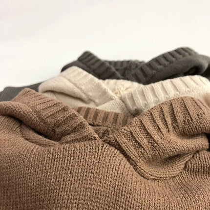 Корейско издание за момчета и момичета, бебешки пуловери, плетен пуловер за малки деца, плетен пуловер за новородено, памучен бебешки пуловер с дълъг ръкав