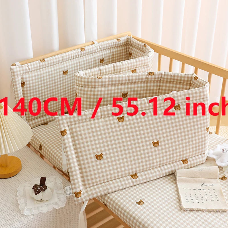 2025 Ограда за бебешко креватче Мека памучна чанта Анти-сблъсък лента Детска еднокомпонентна ограда за легло Сплескана защитна кърпа за легло Бебешка ограда