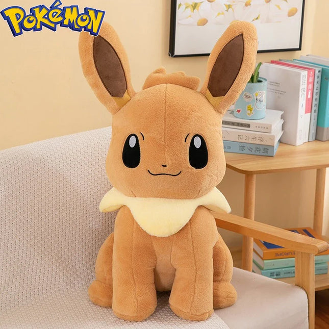 45/55/75 см голям размер плюшени играчки Pokemon Eevee Kawaii анимационни аниме плюшени меки възглавници кукла пълнени плюшени украшения детски подарък