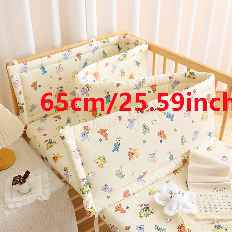 2025 Ограда за бебешко креватче Мека памучна чанта Анти-сблъсък лента Детска еднокомпонентна ограда за легло Сплескана защитна кърпа за легло Бебешка ограда