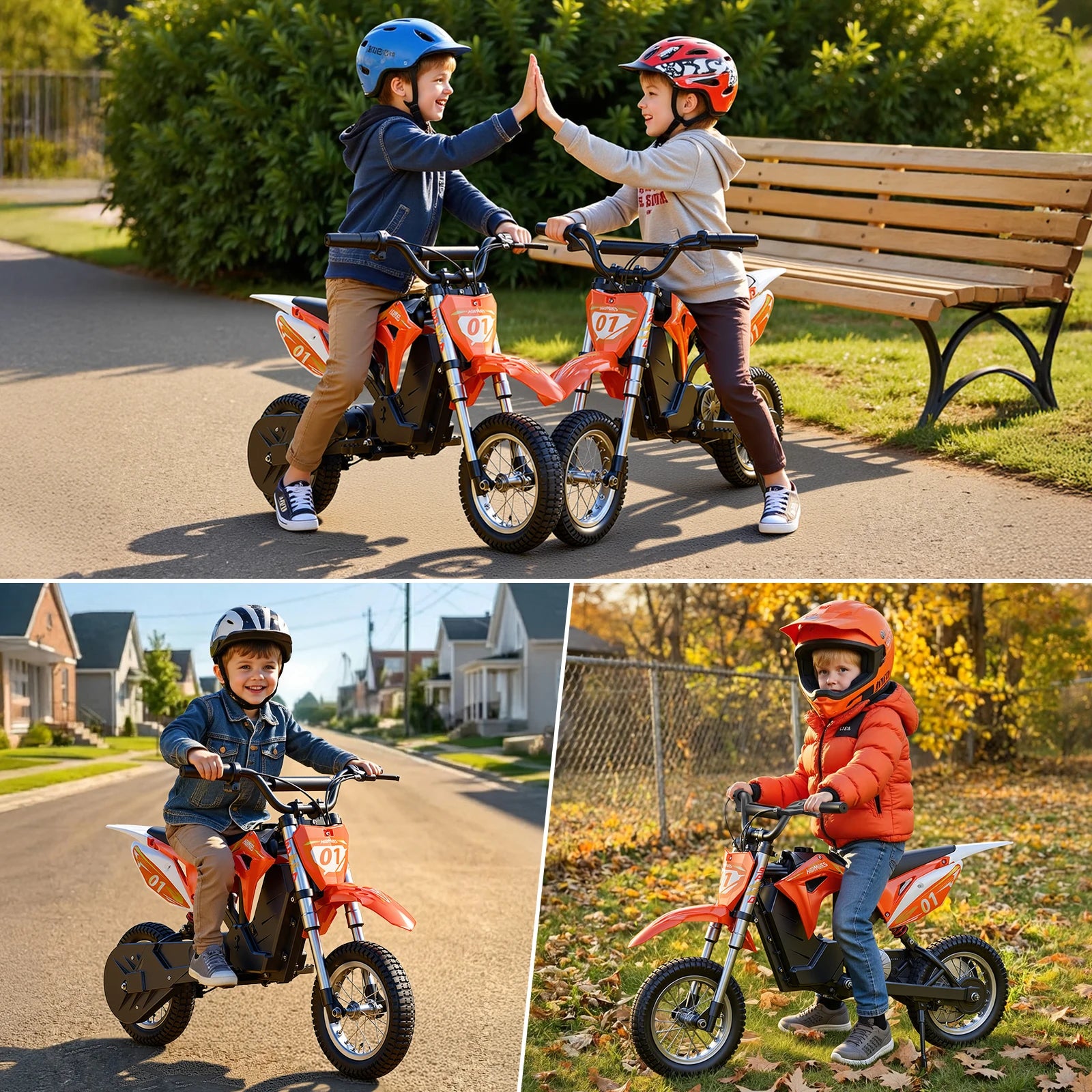 Електрически кросов велосипед HillMiles MileRocket 250W, 25 км/ч, батерия 36V 4Ah, предно и задно окачване, офроуд каране за възраст 4–12 години