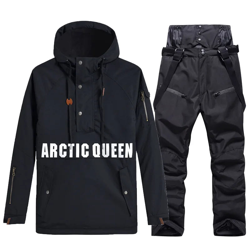Комплекти ски костюми за мъже и жени, водоустойчиви, снежен костюм, комплект ски яке и панталон, облекло за дейности на открито, сноуборд, гащеризон