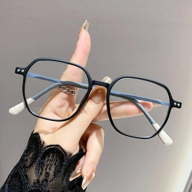 Модни очила за четене, квадратни очила против синя светлина, дамски персонализирани очила за пресбиопия на открито за пътуване