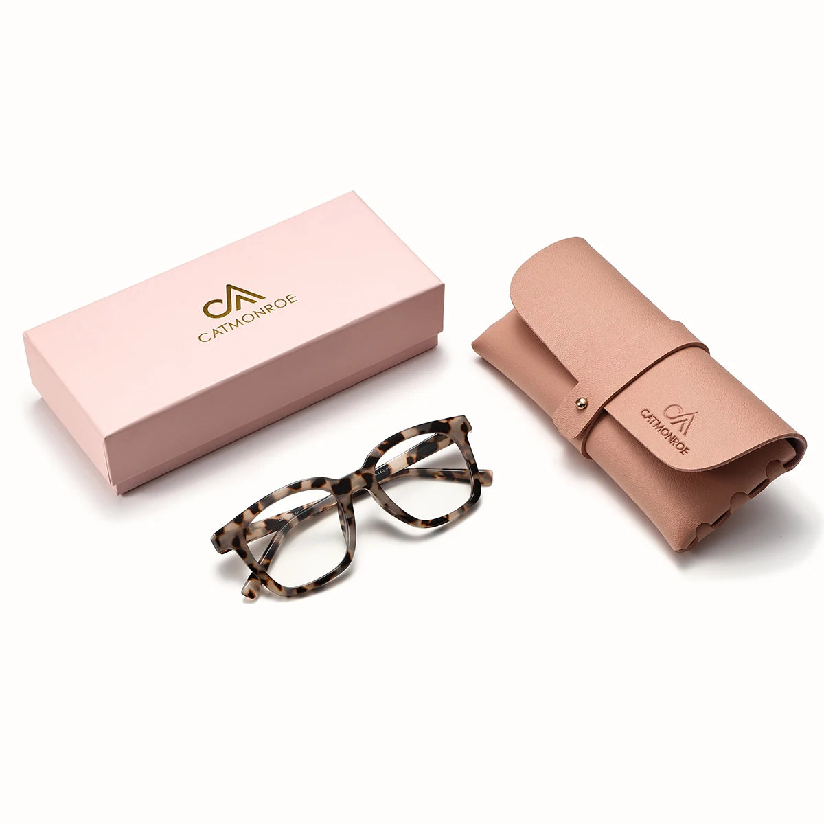 CATMONROE 1 бр. Очила за четене за жени с рамка от компютър и леопардов принт, компютърни очила, модни аксесоари за облекло