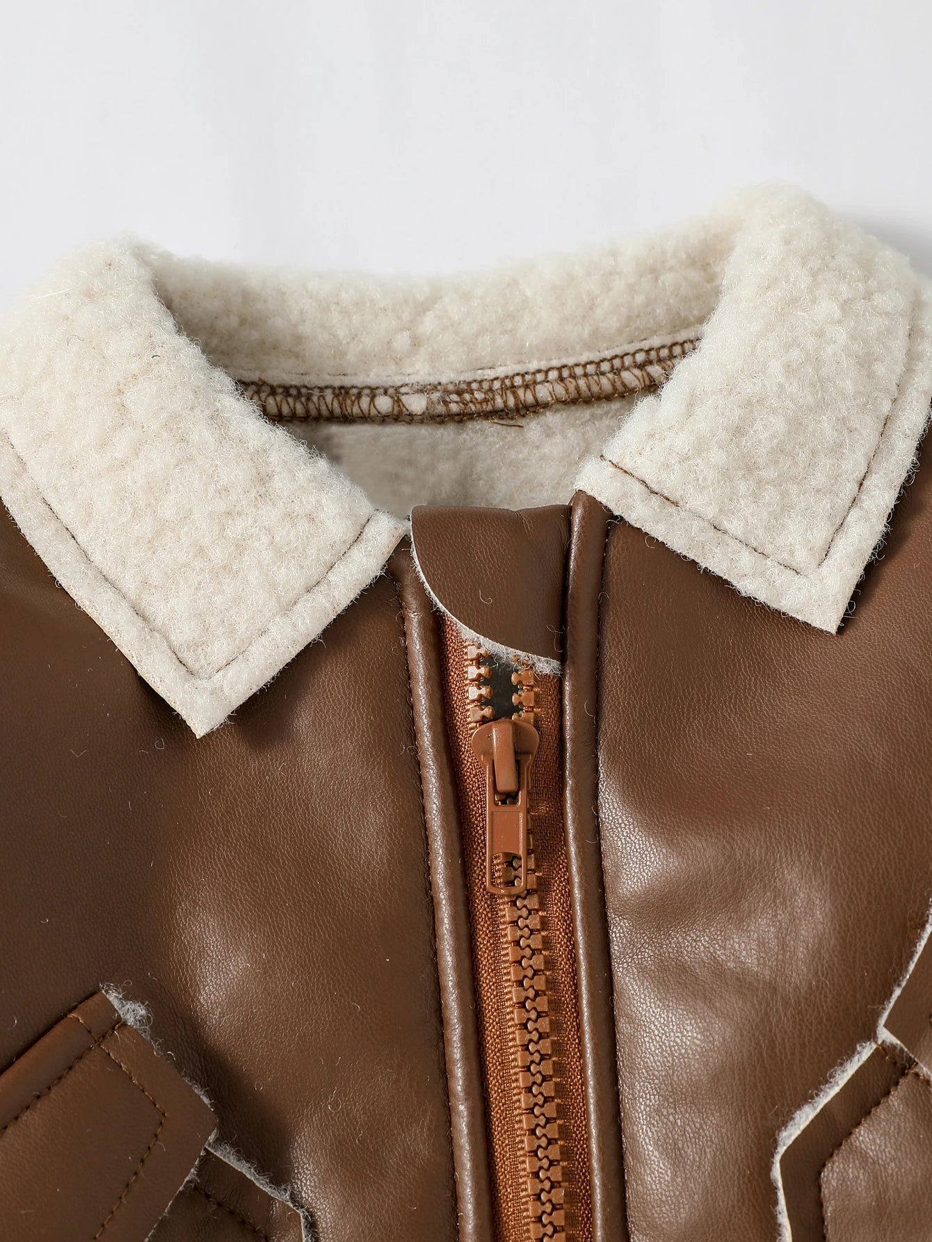 2024 Ново бебешко момче, зимно плюшено яке с дълъг ръкав и яка, готино, модно, топло с цип, за 3M-3Y, улични дрехи