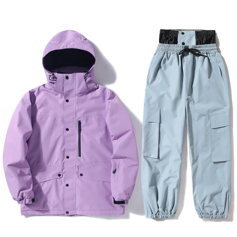 Ски дрехи за жени и мъже, ски якета, комплекти за сноуборд, ски яке и панталон, зимен костюм за дейности на открито, за жени без секс