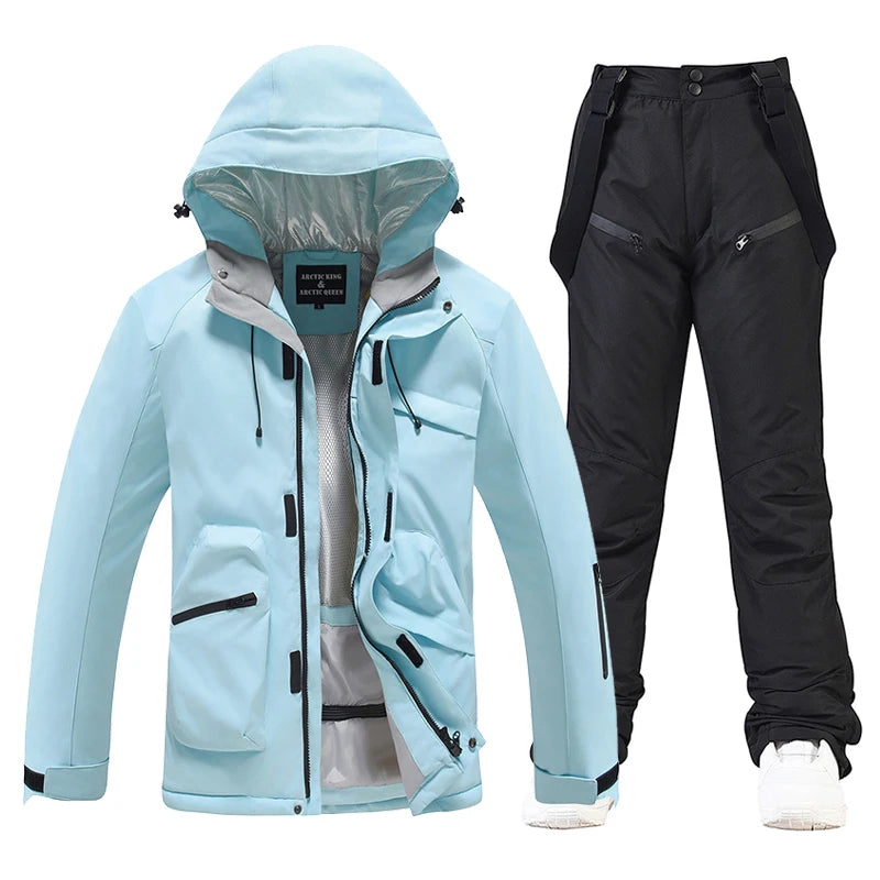 Ново, Комплекти ски костюми за мъже и жени, Водоустойчиви, Снежен костюм, Комплект ски яке и панталон, Облекло за дейности на открито, Сноуборд, Гащеризон