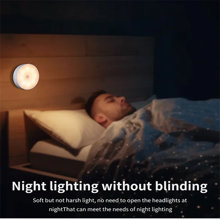 BANDIAN LED интелигентни нощни лампи със сензор за човешко тяло, аварийно автоматично осветление, USB зареждане, безжични магнитни LED лампи за засмукване