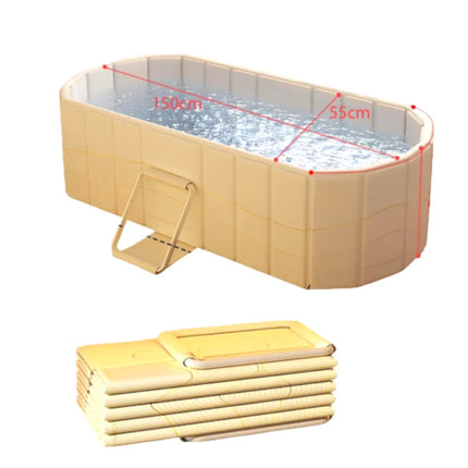 1,5 м Голяма двойна сгъваема вана Мобилна вана за възрастни Сгъваема вана Спа/Двойна душ кабина (150 × 55 × 50 см)