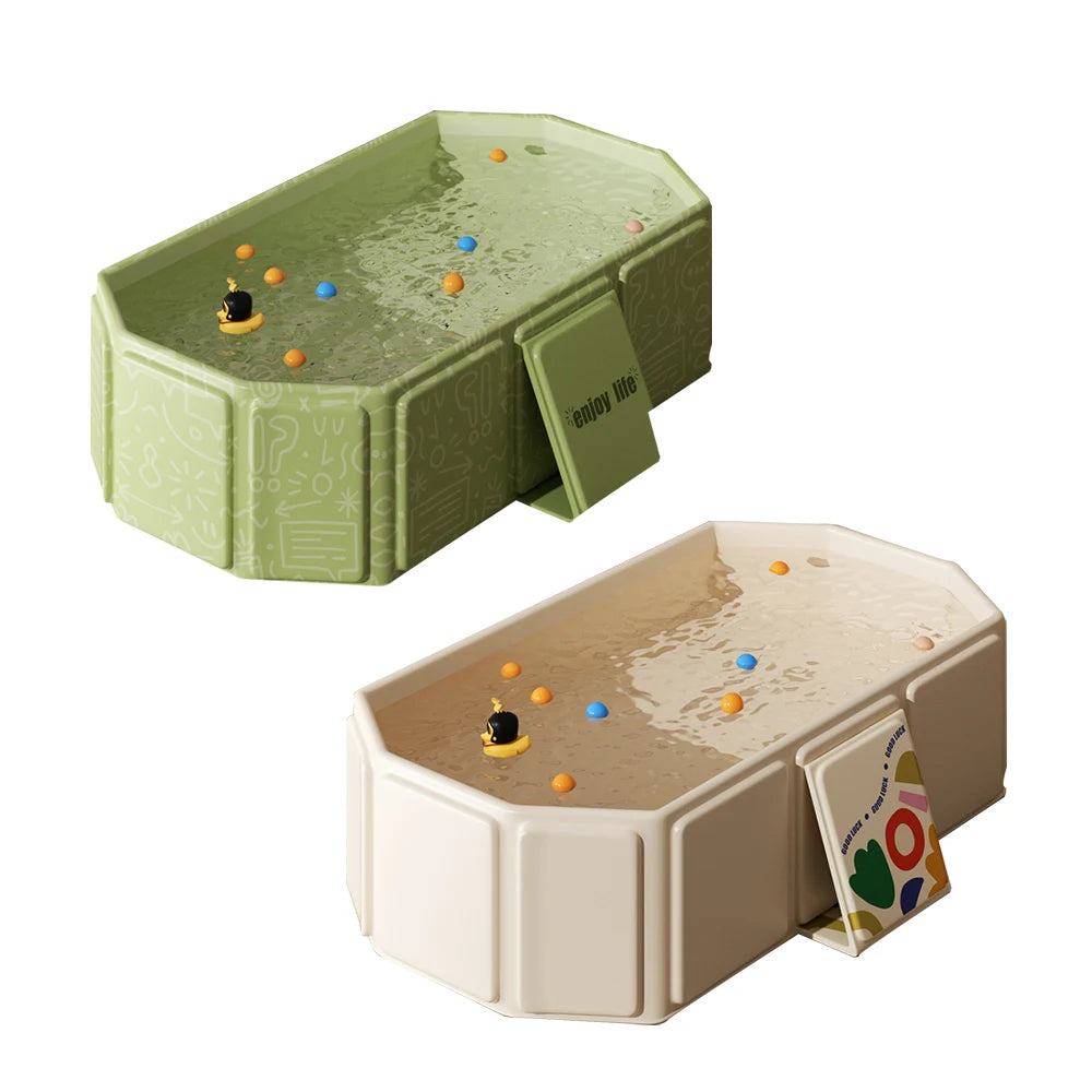 1 бр. Бебешка вана, сгъваема, лесна за съхранение, обикновена вана, удобна за носене, за употреба на закрито и на открито