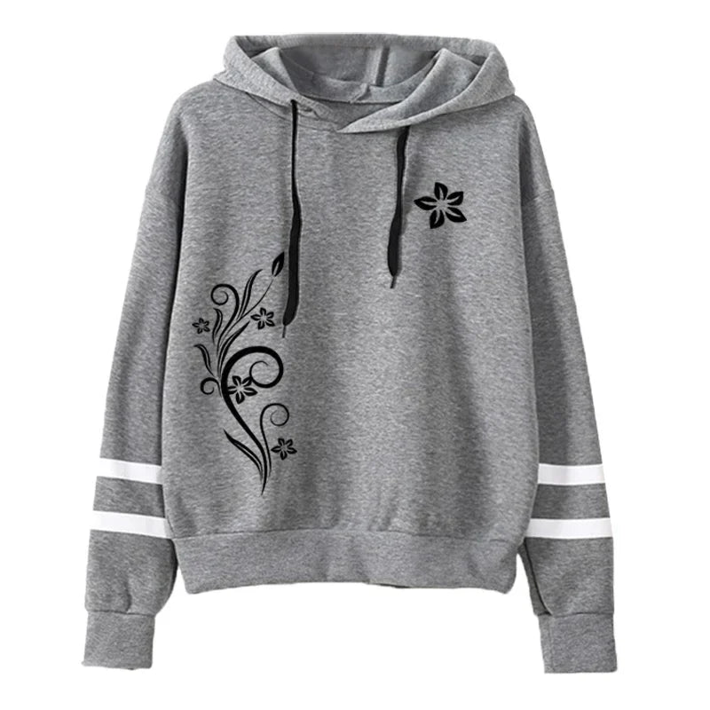 Качествен дамски анцуг, ежедневен, на открито, есенно-зимни, суитшърт с качулки, ежедневен, еднокомпонентен, раиран, суитшърт и спортни панталони, удобни за джогинг