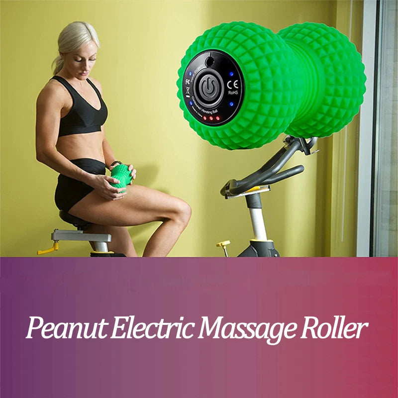 Електрическа вибрираща топка с фъстъци, акумулаторна пластмасова ролка, инструмент за дълбоко възстановяване на тъкани, терапевтичен инструмент за мускулен масаж