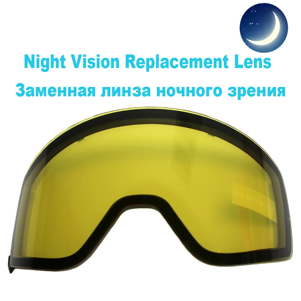 Двуслойни ски очила против мъгла, мъже и жени, маска за спорт на открито, туризъм, сняг, сноуборд, очила за снегомобили