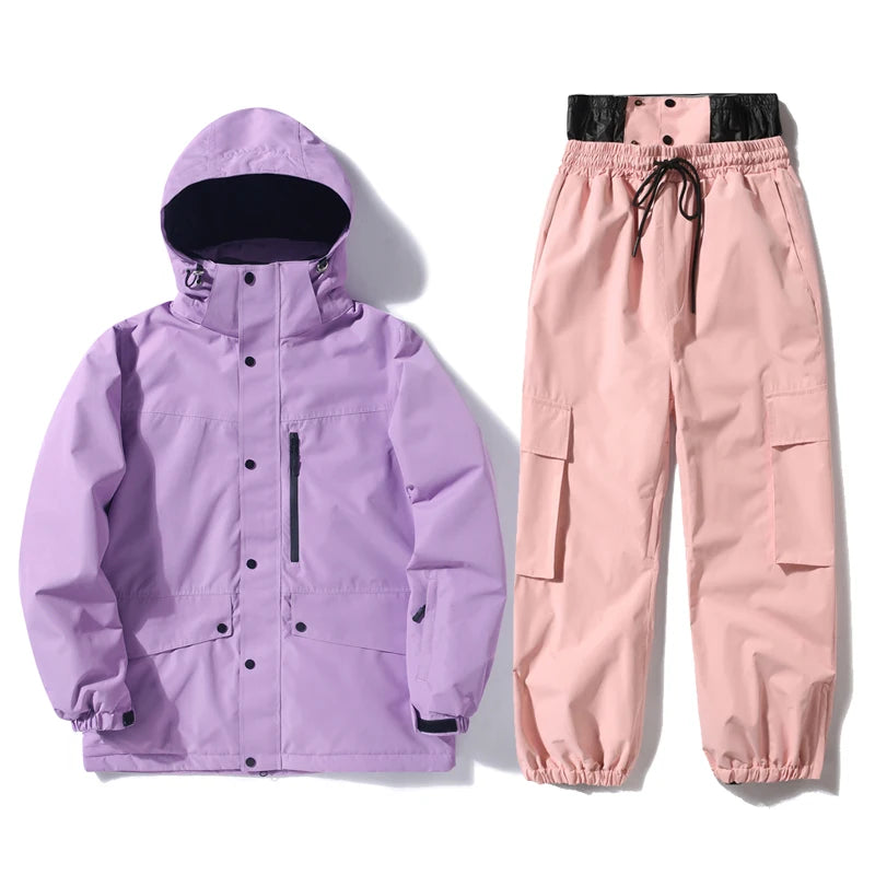 Ски дрехи за жени и мъже, ски якета, комплекти за сноуборд, ски яке и панталон, зимен костюм за дейности на открито, за жени без секс