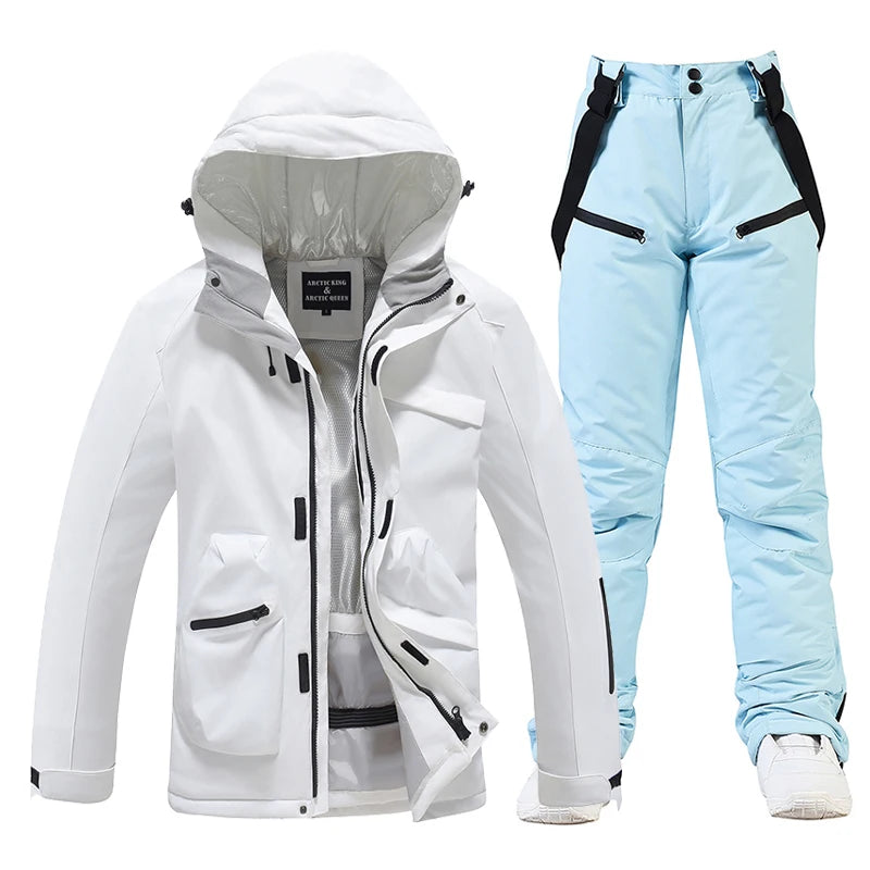 Ново, Комплекти ски костюми за мъже и жени, Водоустойчиви, Снежен костюм, Комплект ски яке и панталон, Облекло за дейности на открито, Сноуборд, Гащеризон