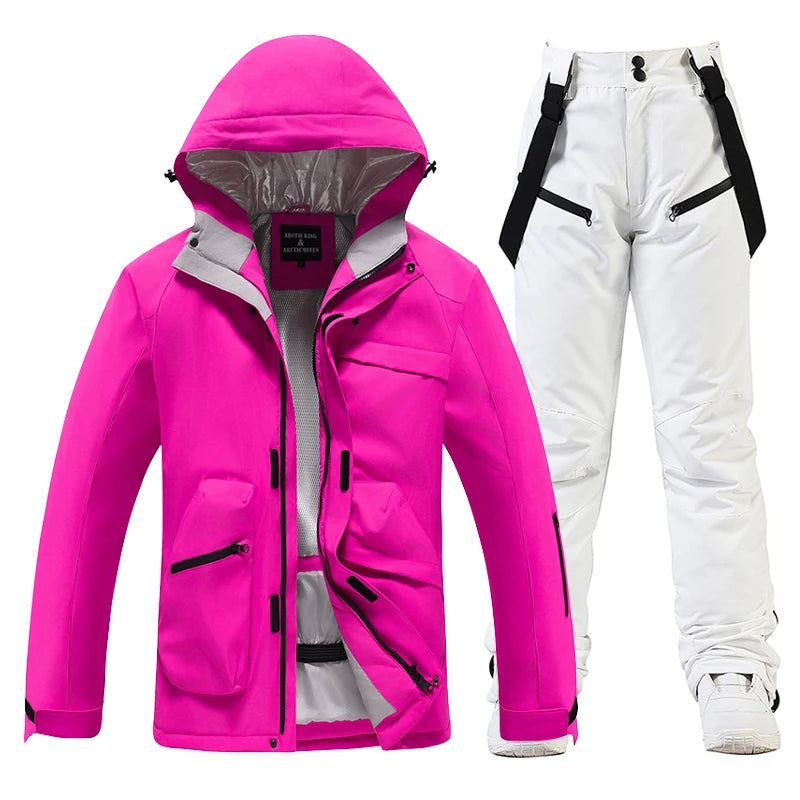 Ново, Комплекти ски костюми за мъже и жени, Водоустойчиви, Снежен костюм, Комплект ски яке и панталон, Облекло за дейности на открито, Сноуборд, Гащеризон