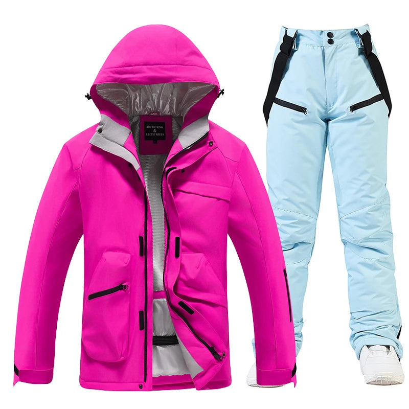 Ново, Комплекти ски костюми за мъже и жени, Водоустойчиви, Снежен костюм, Комплект ски яке и панталон, Облекло за дейности на открито, Сноуборд, Гащеризон