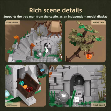 Комплект строителни блокове Arboreal Keep, дървоподобни същества, сглобени играчки, модел на дриада, гигантски ент, детски подарък за рожден ден, празник