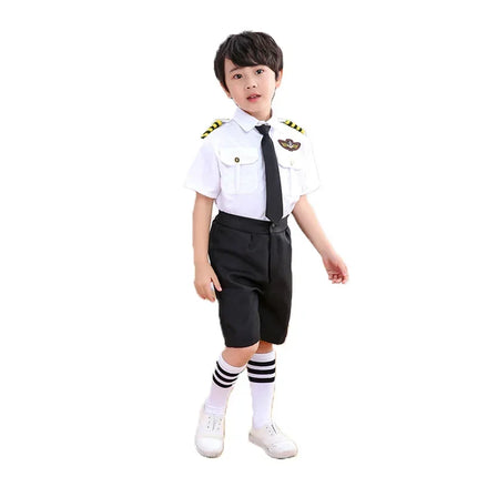 2025osplay Costumes pour infants, uniforme de pilote d'avion, vêtements de classe de profession