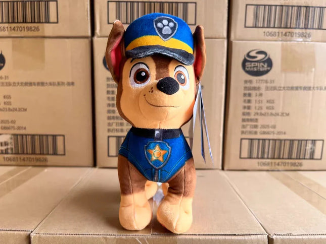 100% оригинална плюшена играчка Paw Patrol 18-20 см, изправена, Чейс, Скай, Маршал, Роки, Зума, Ръбъл, 6 вида, детски подарък за рожден ден