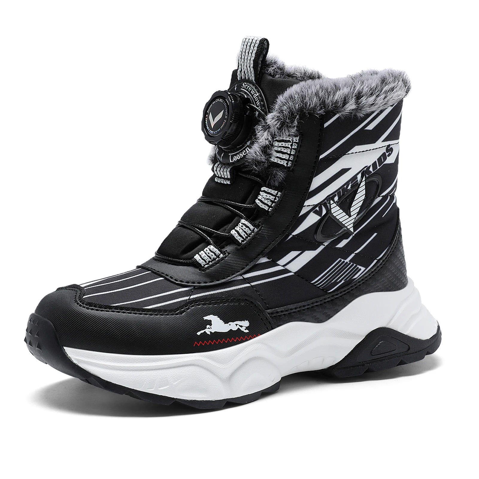 Момчешки туристически обувки, детски туристически обувки за момичета, топли зимни обувки за сняг, стоманени катарами, издръжливи и удобни