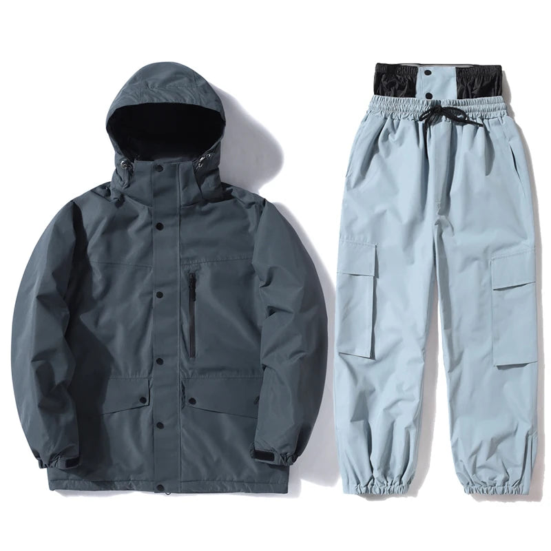 Ски дрехи за жени и мъже, ски якета, комплекти за сноуборд, ски яке и панталон, зимен костюм за дейности на открито, за жени без секс
