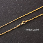 2mm Gold Rope / 60cm 24inch