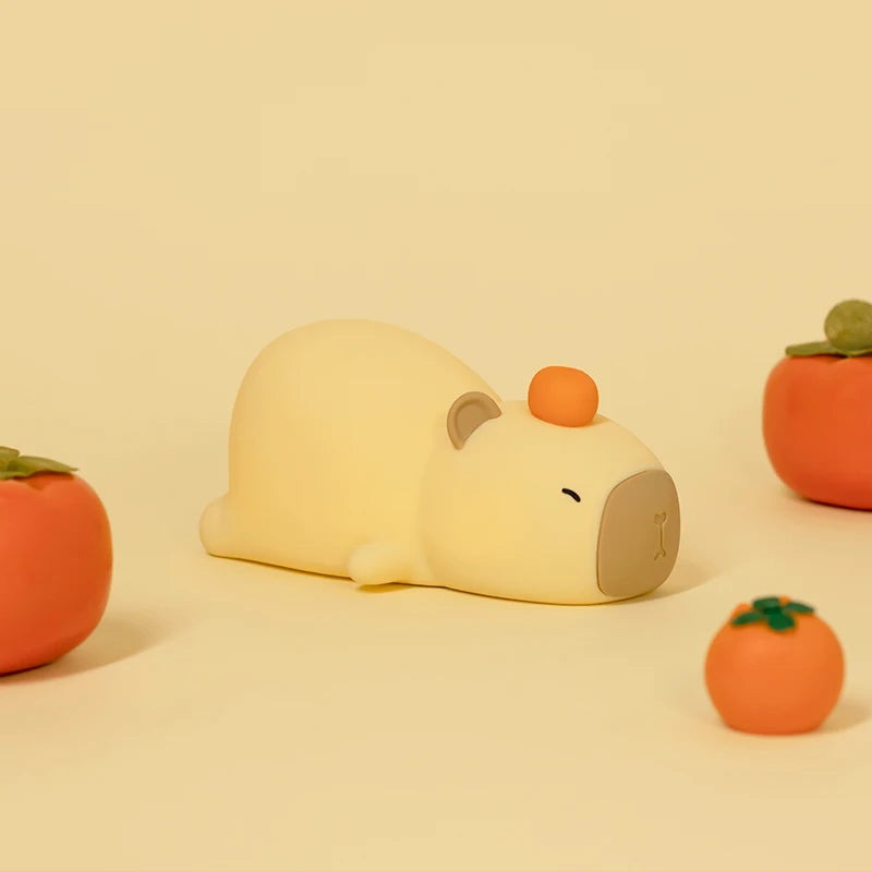 Capybara Сладка силиконова LED нощна лампа с анимационен филм USB презареждаща се димираща нощна лампа за детска стая декорация подарък за рожден ден