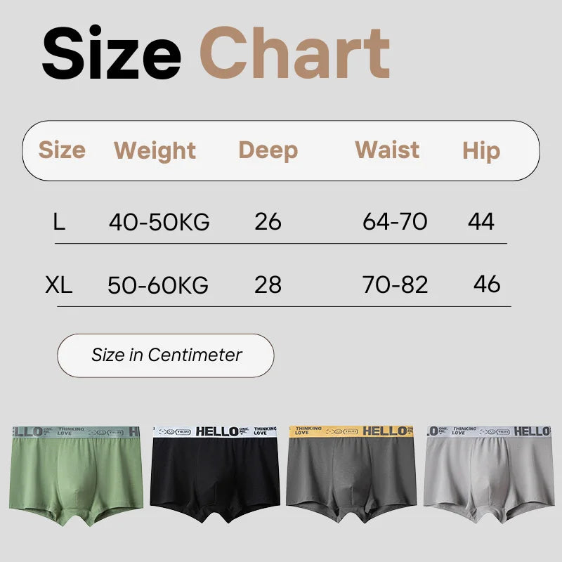 Комплект от 3 младежки боксерки, млечна коприна, плътни, детско бельо, момчета, удобни, дишащи, тийнейджърски боксерки