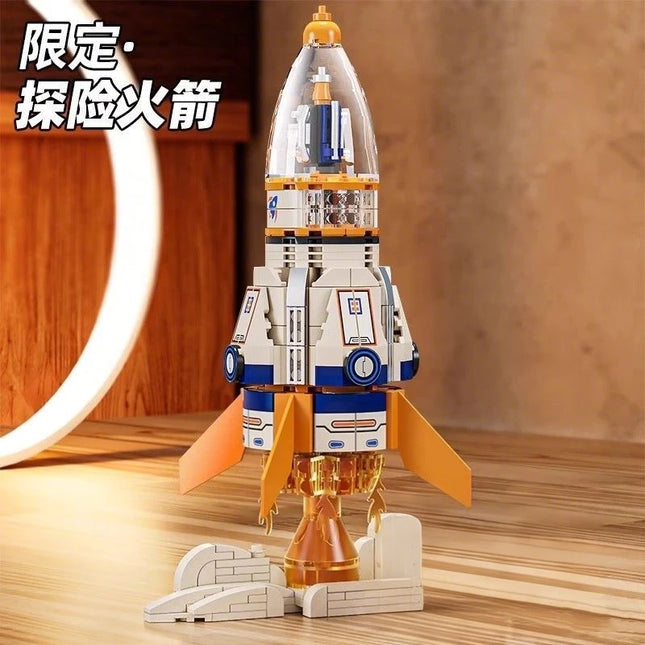 Космически серии строителни блокове ракетен модел с астронавти STEM образователни играчки за деца момчета момичета коледен подарък за рожден ден