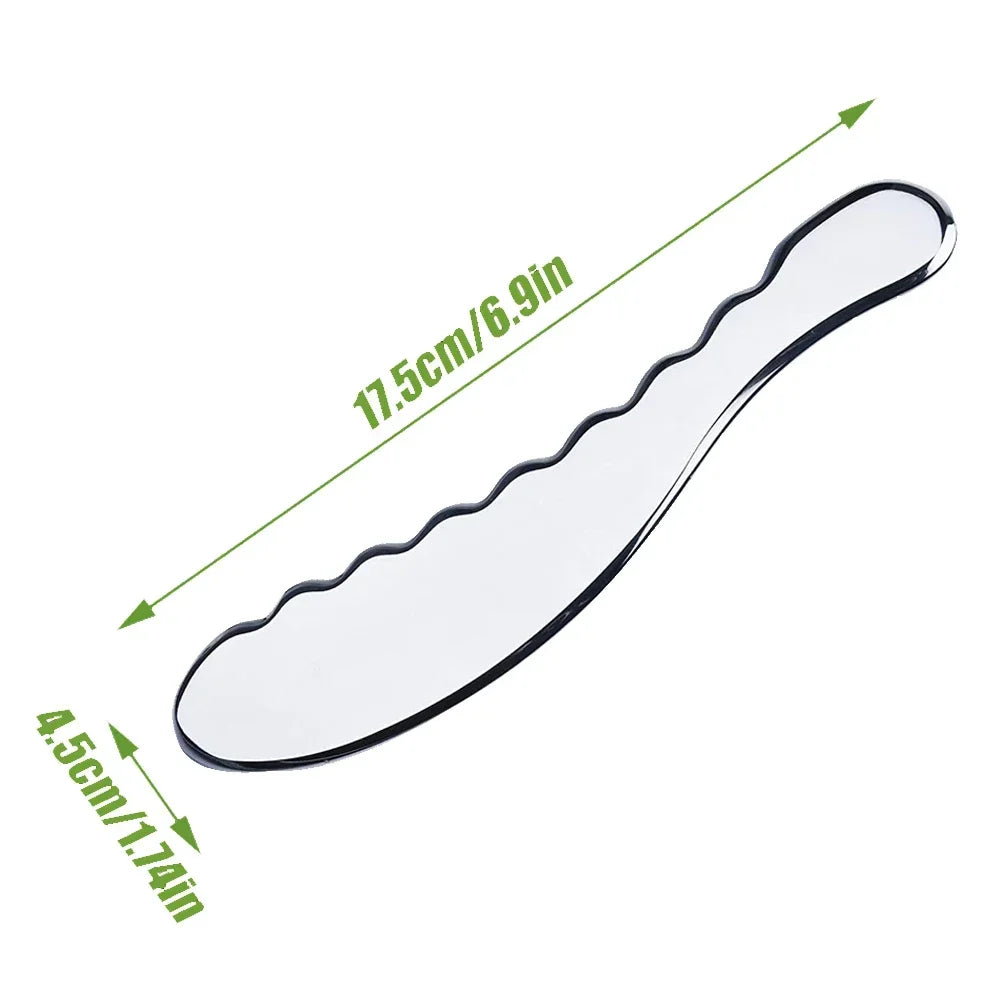 Професионални инструменти за масаж GuaSha от неръждаема стомана, инструмент за масаж с остъргване на Gua Sha, инструменти IASTM, чудесен инструмент за мобилизиране на меки тъкани