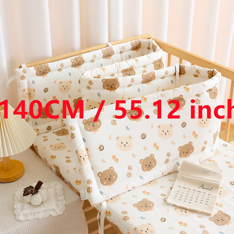 2025 Ограда за бебешко креватче Мека памучна чанта Анти-сблъсък лента Детска еднокомпонентна ограда за легло Сплескана защитна кърпа за легло Бебешка ограда