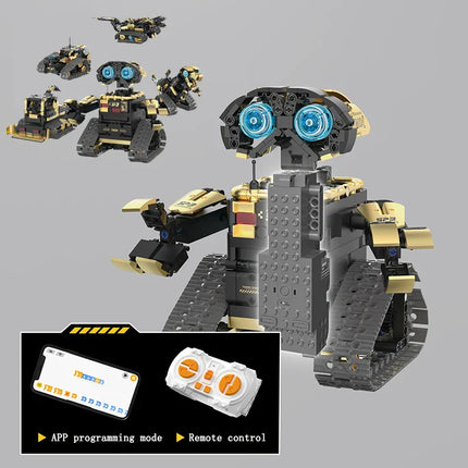 STEM строителни блокове 5 в 1 програмиращ робот RC и APP контрол инженерни колички модел на марсоход програмируеми играчки за деца