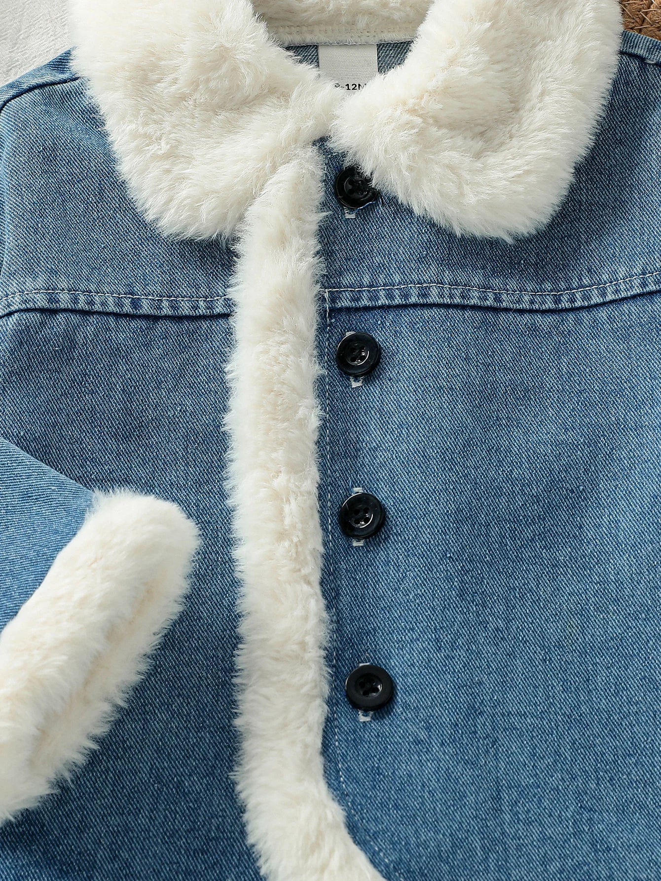 2025 Ново зимно яке от полар за бебешки момичета с копчета, топло палто за малки момичета, готино модно връхно облекло 1-3 години