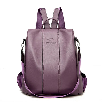 Дамска раница за пътуване Mochila Feminina, дамска кожена раница против кражба, висококачествена чанта за тийнейджърки