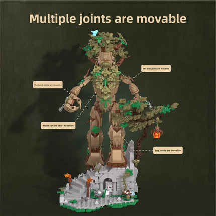 Комплект строителни блокове Arboreal Keep, дървоподобни същества, сглобени играчки, модел на дриада, гигантски ент, детски подарък за рожден ден, празник